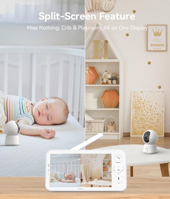 ARENTI Baby Monitor with Camera and Audio B2 Set, 2.4G WiFi with Phone App